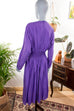 80s Fledermauskleid lila 80er 90er Abendmode Disco Frau L 44-46 lila M 40-42 real-80er real_80er vintageberlin.de