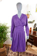 80s Fledermauskleid lila 80er 90er Abendmode Disco Frau L 44-46 lila M 40-42 real-80er real_80er vintageberlin.de