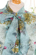 Vintage Crêpe Kleid blau Muster