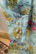 Vintage Crêpe Kleid blau Muster