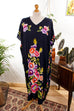 Hippiekleid Kaftan bunt 60er 70er blau Boho bunt Frau Hippie L 44-46 Schlager Unisize XL 48-50 XXL 52-54 vintageberlin.de