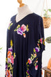 Hippiekleid Kaftan bunt 60er 70er blau Boho bunt Frau Hippie L 44-46 Schlager Unisize XL 48-50 XXL 52-54 vintageberlin.de