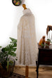 Spitzenbluse Tunika creme 70er beige Boho Frau Hippie M 40-42 Schlager Special weiß vintageberlin.de