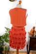 Class Roberto Cavalli Kleid apricot Designer Frau orange rosa XS 32-34 vintageberlin.de