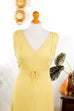 60er Jahre Abendkleid gelb