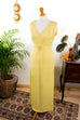 60er Jahre Abendkleid gelb