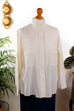 Faltenbluse weiß bestickt Default Title 80er 90er Boho Frau M 40-42 Rockabilly S 36-38 Sekretärin weiß vintageberlin.de