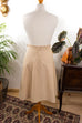 Stiefelrock beige Taschen 70er beige braun Frau M 40-42 Sekretärin vintageberlin.de