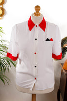 Vintage Rockabella Bluse weiß