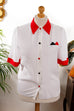 Vintage Rockabella Bluse weiß Default Title 90er Frau M 40-42 Rockabilly weiß vintageberlin.de
