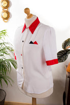 Vintage Rockabella Bluse weiß