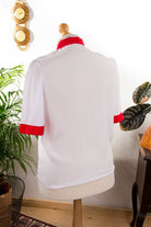 Vintage Rockabella Bluse weiß