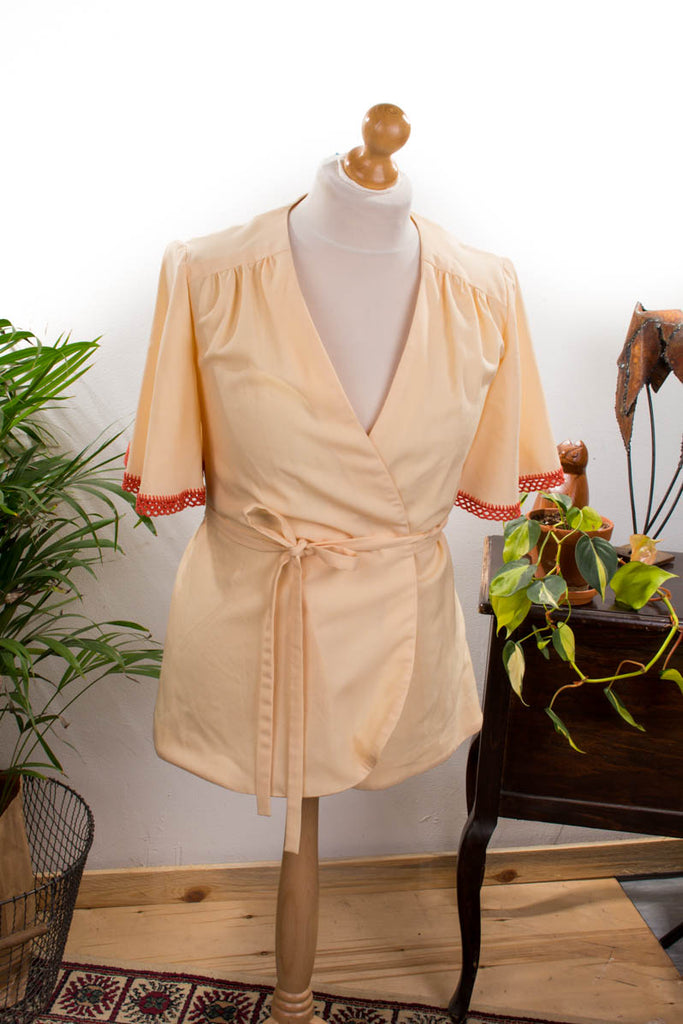 Vintage Boho Wickeltop apricot