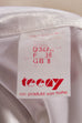 80er Satinbluse mit Schlips 80er Disco Frau real-80er S 36-38 Special weiß vintageberlin.de