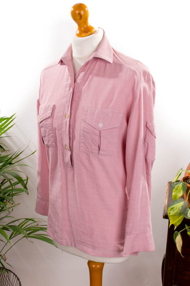 Denim Hemdbluse rosa