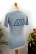 70er Hippie Shirt blau