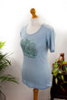 70er Hippie Shirt blau