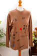 90s KOOKAI Sweatshirt Default Title 80er 90er braun bunt Designer Frau M 40-42 S 36-38 vintageberlin.de
