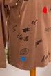 90s KOOKAI Sweatshirt 80er 90er braun bunt Designer Frau M 40-42 S 36-38 vintageberlin.de