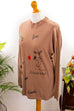 90s KOOKAI Sweatshirt 80er 90er braun bunt Designer Frau M 40-42 S 36-38 vintageberlin.de