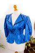 80s Blazer blau Satin