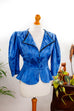 80s Blazer blau Satin