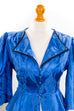 80s Blazer blau Satin