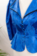 80s Blazer blau Satin