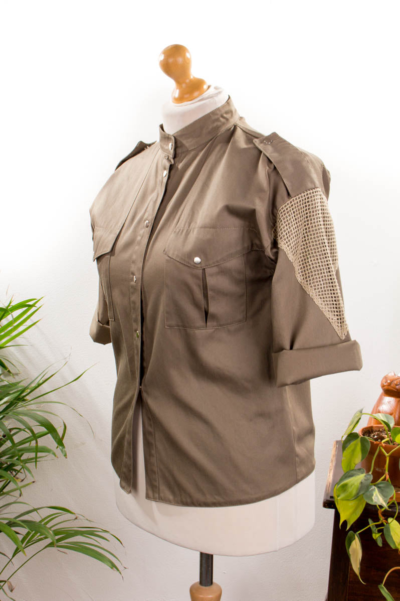 khaki Vintage Shirt Armystyle