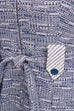 70s Schlagerkleid blau meliert 70er blau Disco Frau L 44-46 Schlager weiß vintageberlin.de