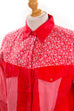 Vintage Westernhemd rot weiß Muster