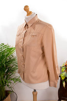 Vintage Hemdbluse beige