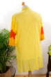 Hemdbluse Tunika gelb 70er bunt Frau gelb Hippie L 44-46 M 40-42 Unisize vintageberlin.de