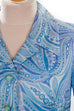 60s Schlagerkleid blau Muster 60er 70er blau Frau M 40-42 Schlager Sekretärin vintageberlin.de