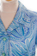 60s Schlagerkleid blau Muster