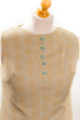 60s Minikleid gold Brokat 60er 70er beige blau Disco Frau gold M 40-42 Mod real-disco Schlager vintageberlin.de