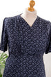 40er Jahre Baumwollkleid blau 30er 40er 50er blau Frau M 40-42 real-rockabilly Rockabilly Special vintageberlin.de