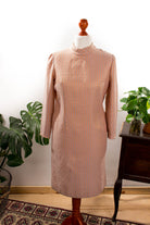 60s Minikleid apricot Streifen