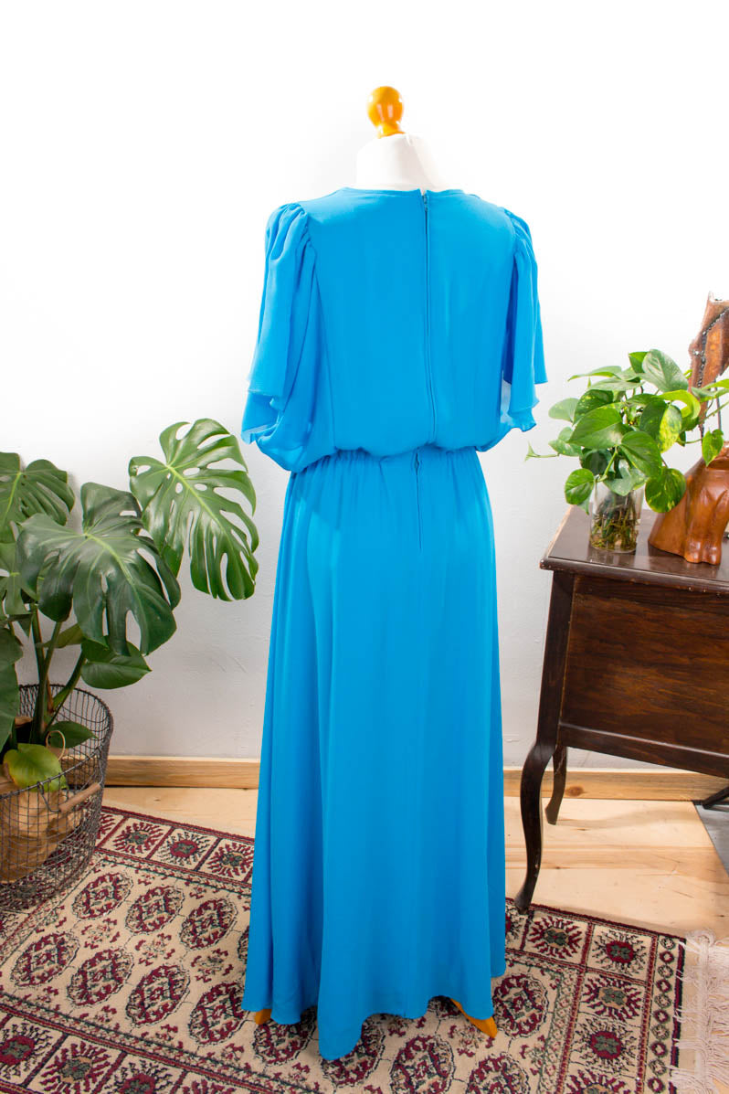 Chiffonkleid türkis