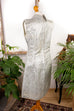 60s Brokat Cocktailkleid silber 50er 60er 70er Abendmode Disco Frau M 40-42 Mod real-disco Rockabilly Schlager silber Special vintageberlin.de