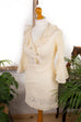 60s Minikleid creme Spitze Default Title 60er 70er Abendmode beige Boho Disco Frau Hippie Mod real-boho real-disco Rockabilly Schlager Special weiß XS 32-34 vintageberlin.de