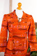 60s Minikleid orange braun 60er braun Disco Frau M 40-42 orange real-disco real-schlager S 36-38 Schlager Special vintageberlin.de