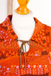 60s Minikleid orange braun