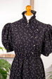 80er Rüschenkleid schwarz