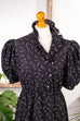 80er Rüschenkleid schwarz
