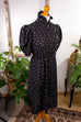 80er Rüschenkleid schwarz