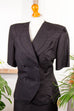80er Powerdress Anzug schwarz 80er 90er Abendmode Frau real-80er Rockabilly S 36-38 schwarz Sekretärin Special vintageberlin.de