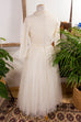 Vintage Brautkleid + Jäckchen 50er 60er Boho boho-wedding Frau Hochzeit Special weiß XS 32-34 vintageberlin.de