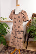 50er Jahre Kleid braun