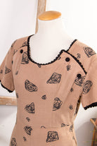 50er Jahre Kleid braun